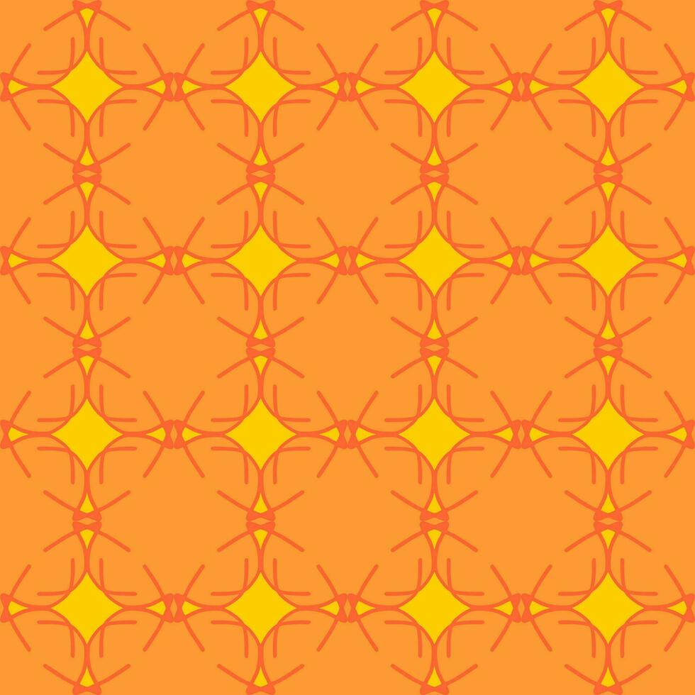 naranja amarillo ligero oro brillante mandala Clásico floral interior sin costura plano diseño antecedentes vector