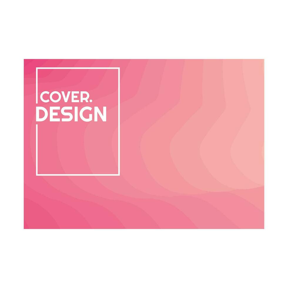 colorful soft pink halftone gradient simple landscape cover design vector illustration