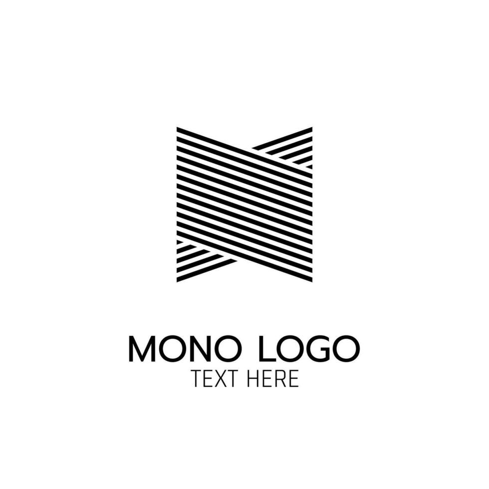 double parallelogram modern monogram Logo icon abstract simple concept design vector illustration
