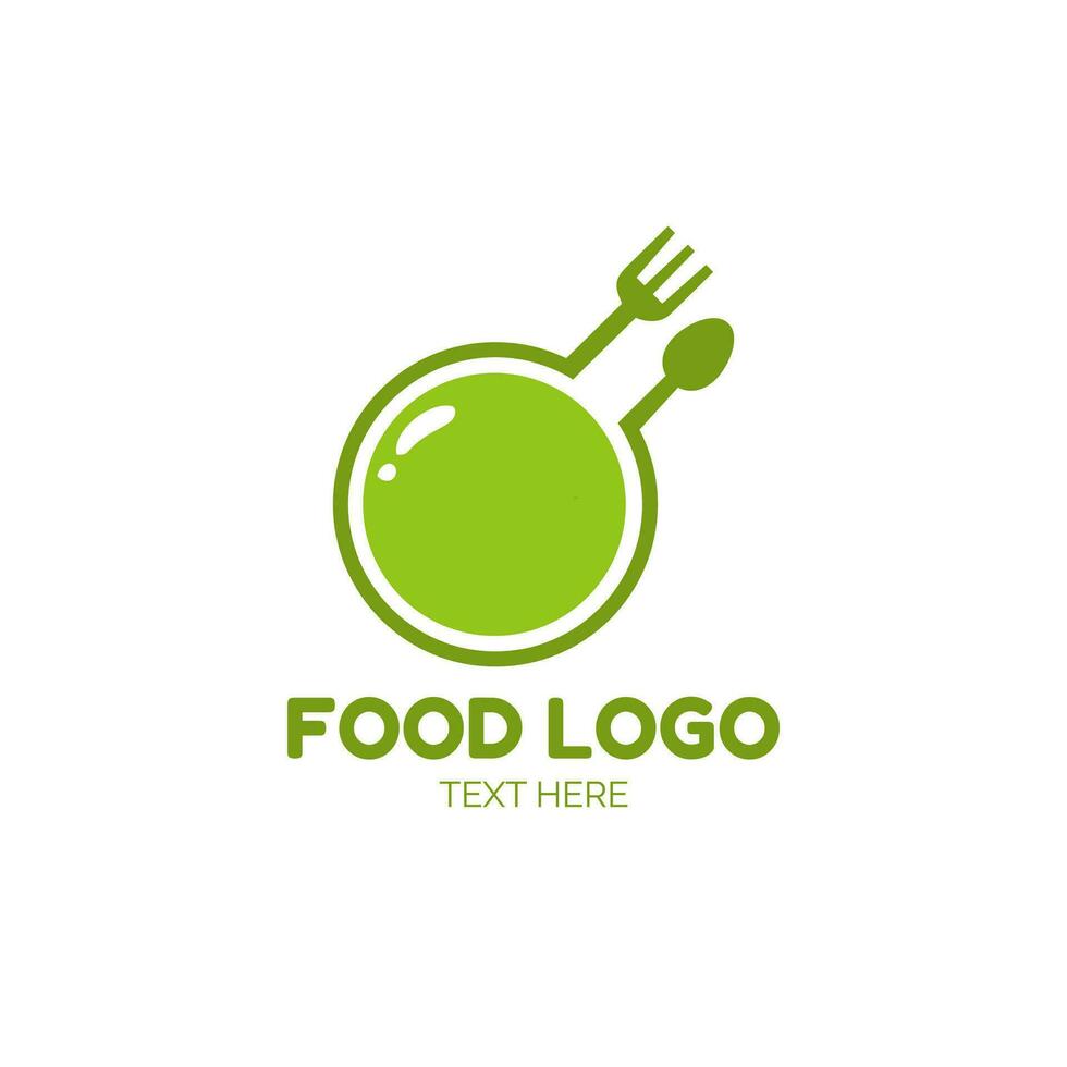 food flask lab fork spoon logo icon simple concept design vector illustration