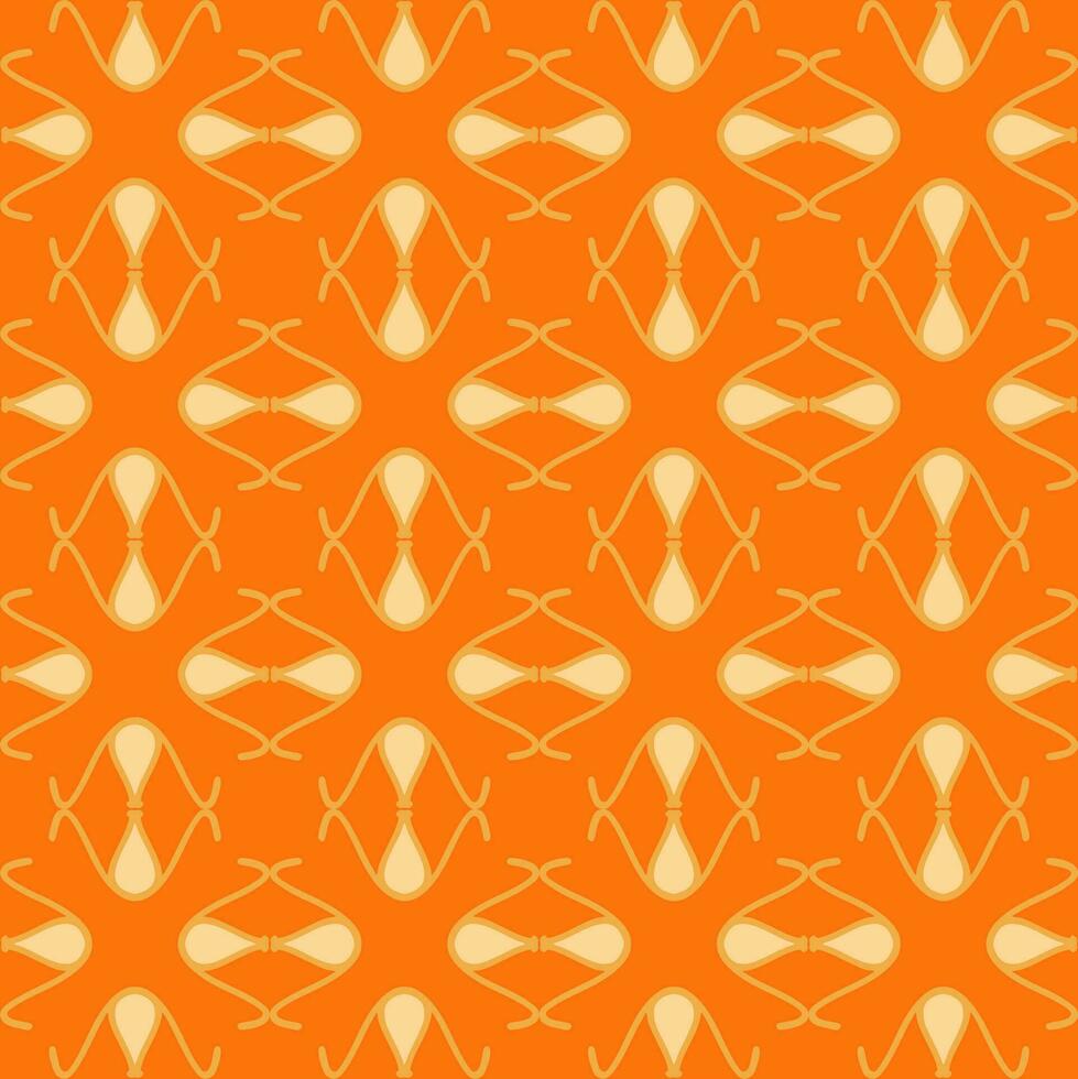 orange yellow light gold bright mandala vintage floral interior seamless flat design background vector