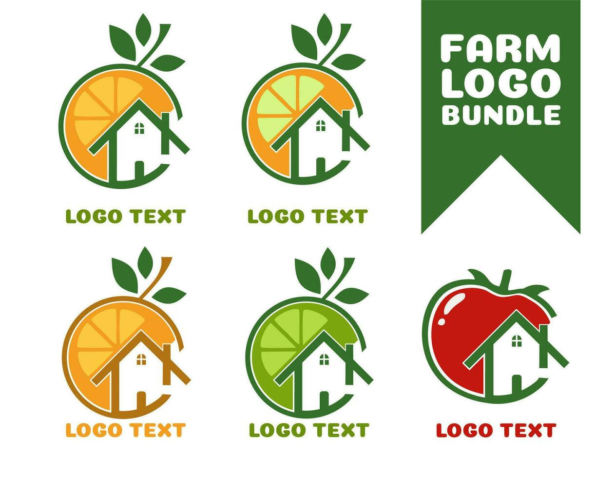 tomato orange Fruit home house juice logo simple concept design vector illustration
