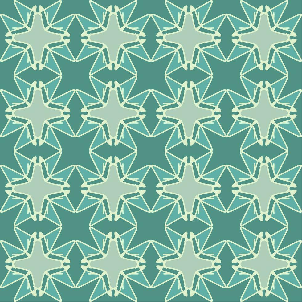 blue turquoise aqua menthe vintage floral interior seamless flat design background vector illustration