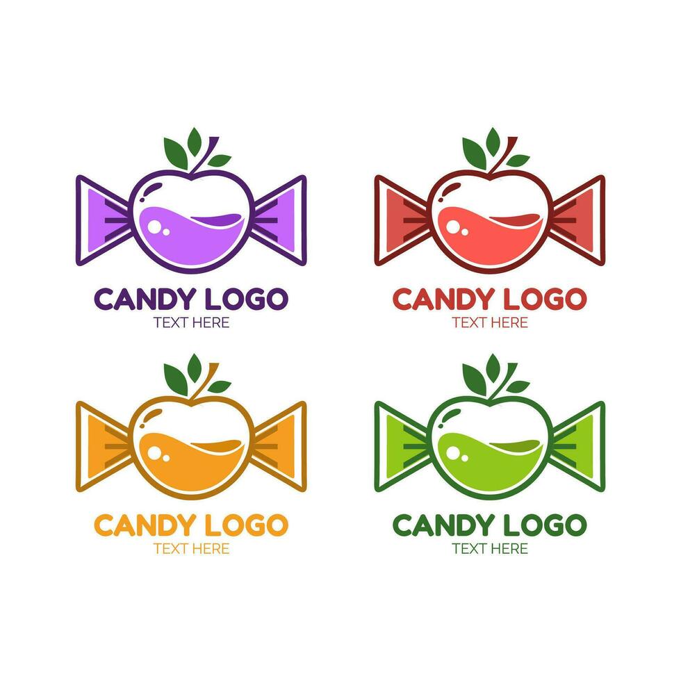 caramelo caramelo poción dulce azúcar logo icono sencillo concepto diseño vector ilustración