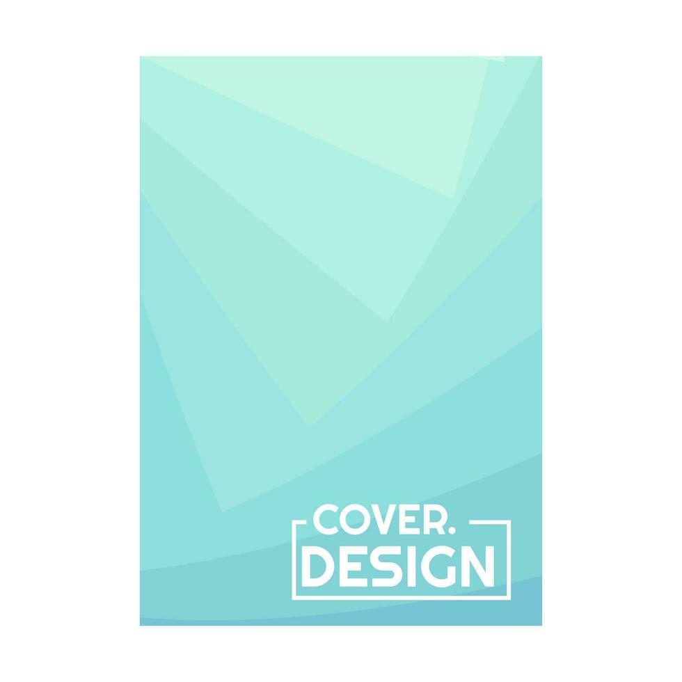 colorful blue water halftone gradient simple portrait cover design vector illustration