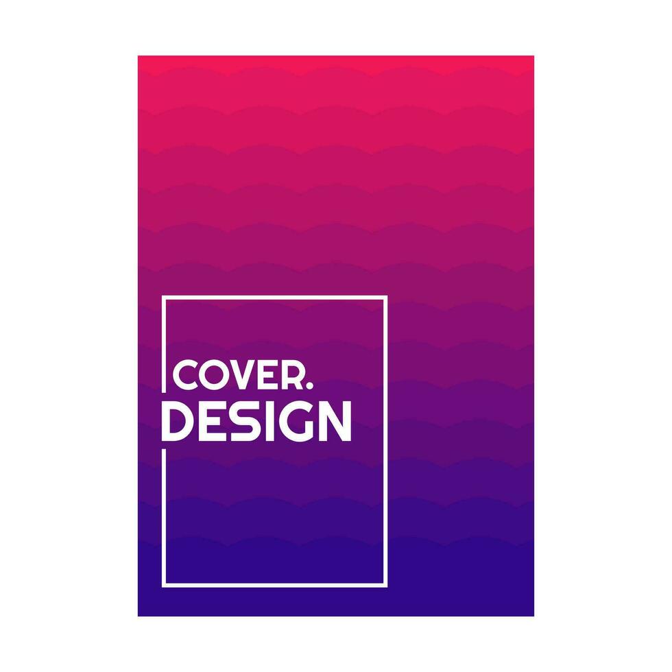 colorful violet pink red halftone gradient simple portrait cover design vector illustration