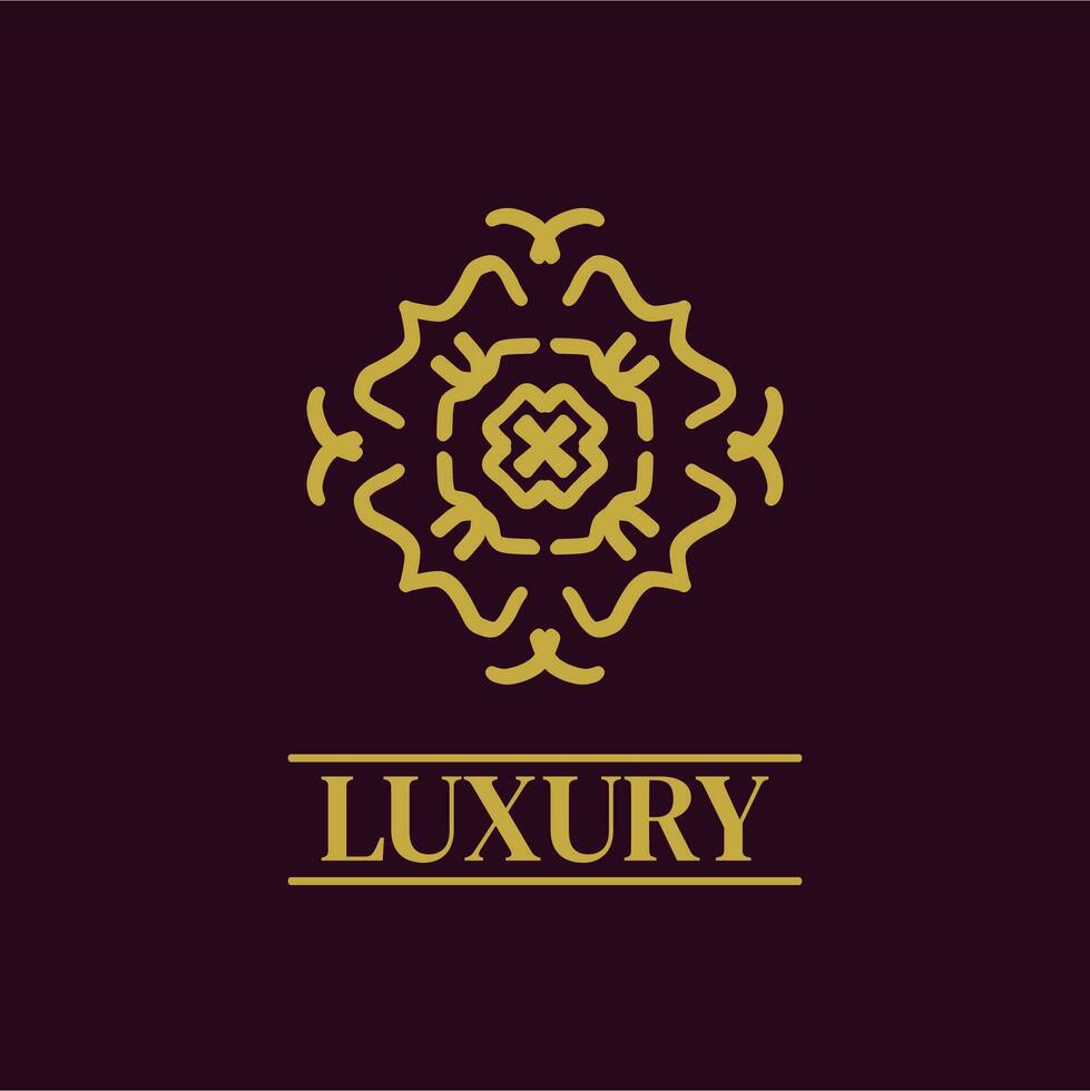 mandala geométrico ornamento logo elegante prima icono vector diseño