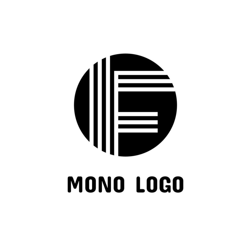 letra F moderno monograma logo icono resumen sencillo concepto diseño vector ilustración