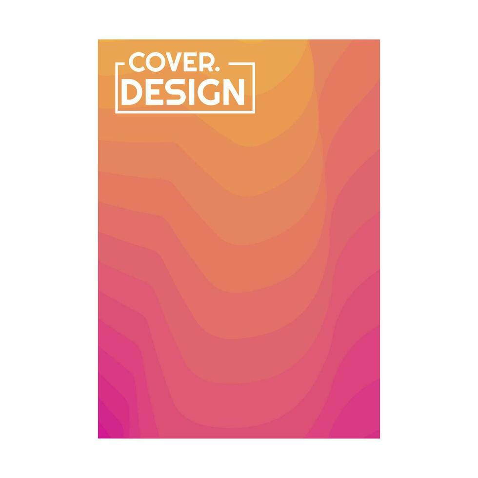 colorful violet red yellow orange halftone gradient simple portrait cover design vector illustration