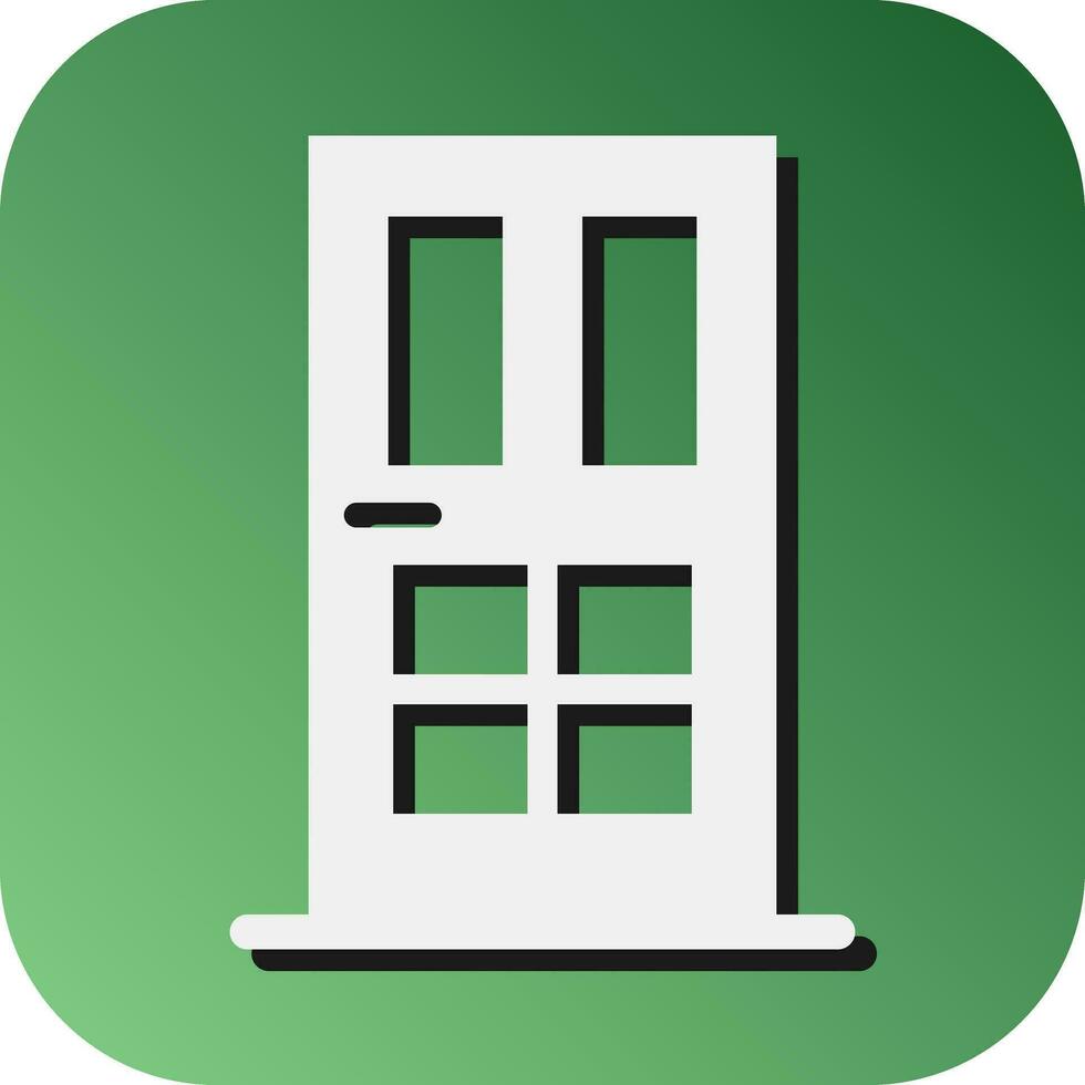 Door Vector Glyph Gradient Background Icon For Personal And Commercial Use.