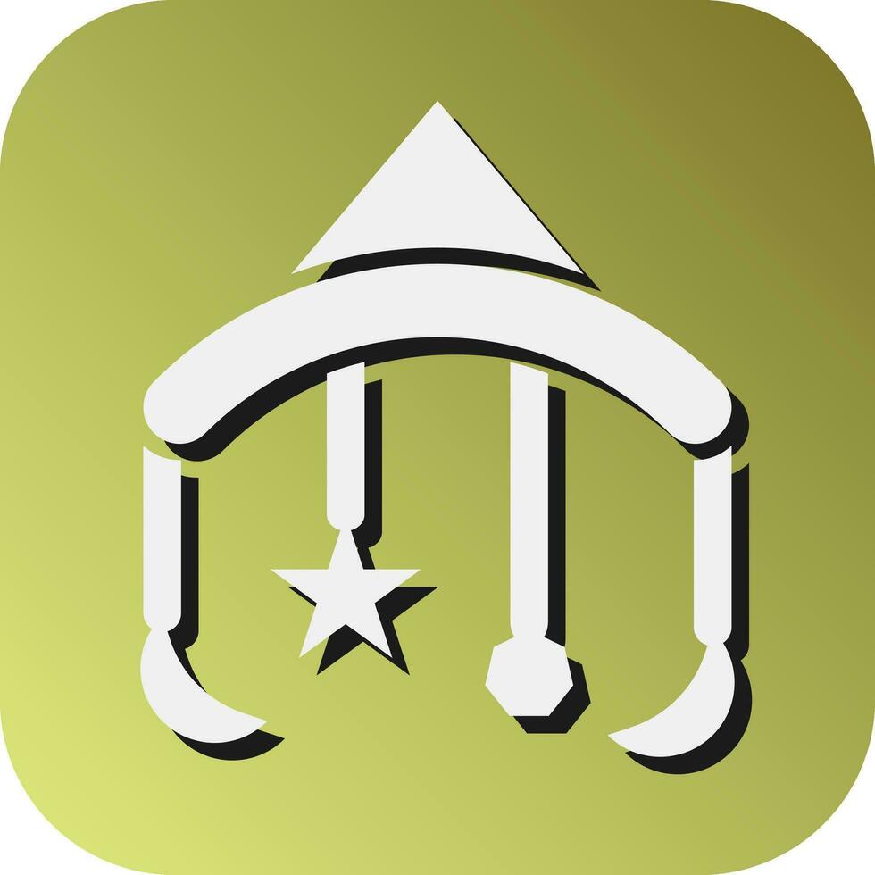 Crib Toy Vector Glyph Gradient Background Icon For Personal And Commercial Use.