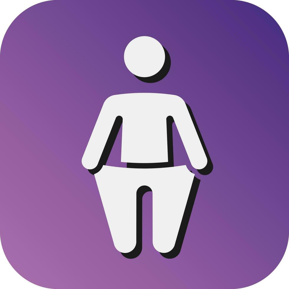 Weight Loss Vector Glyph Gradient Background Icon For Personal And Commercial Use.