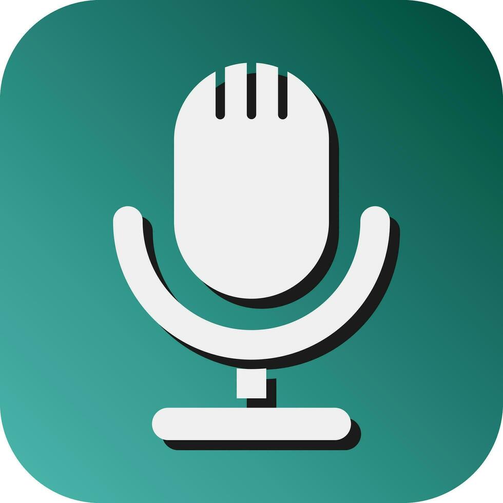 Microphone Vector Glyph Gradient Background Icon For Personal And Commercial Use.