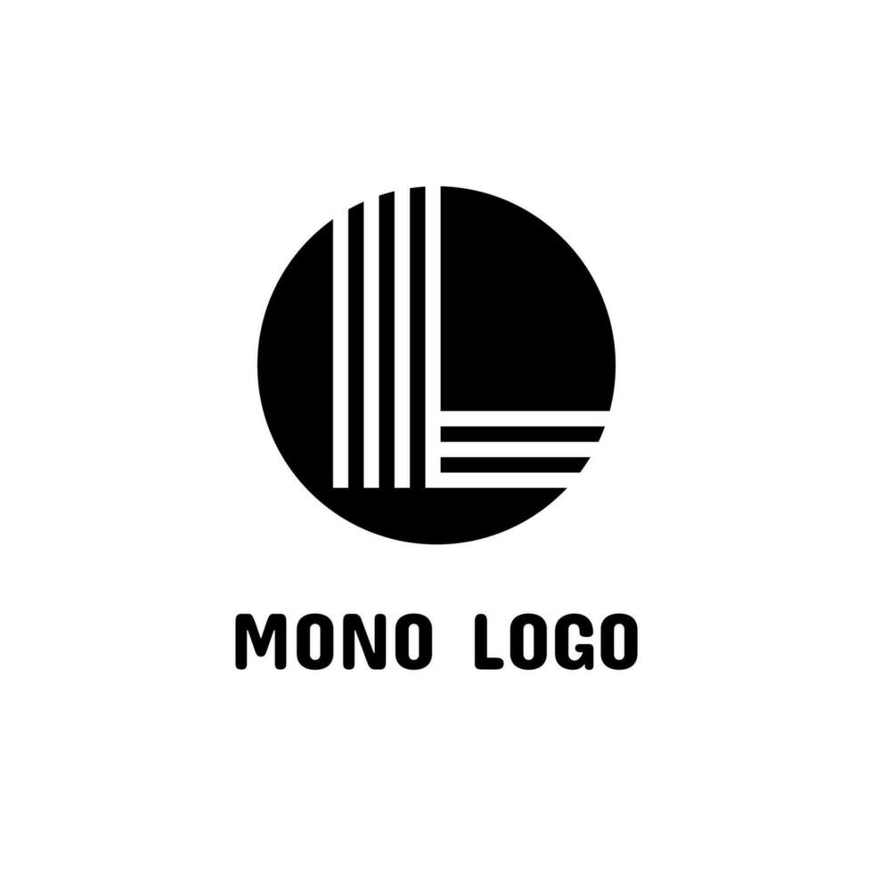 letra l moderno monograma logo icono resumen sencillo concepto diseño vector ilustración