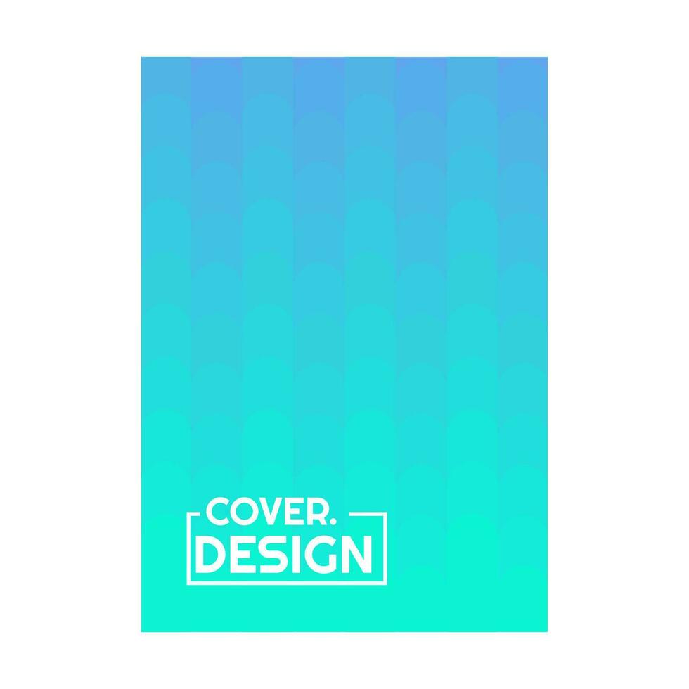 colorful blue water halftone gradient simple portrait cover design vector illustration