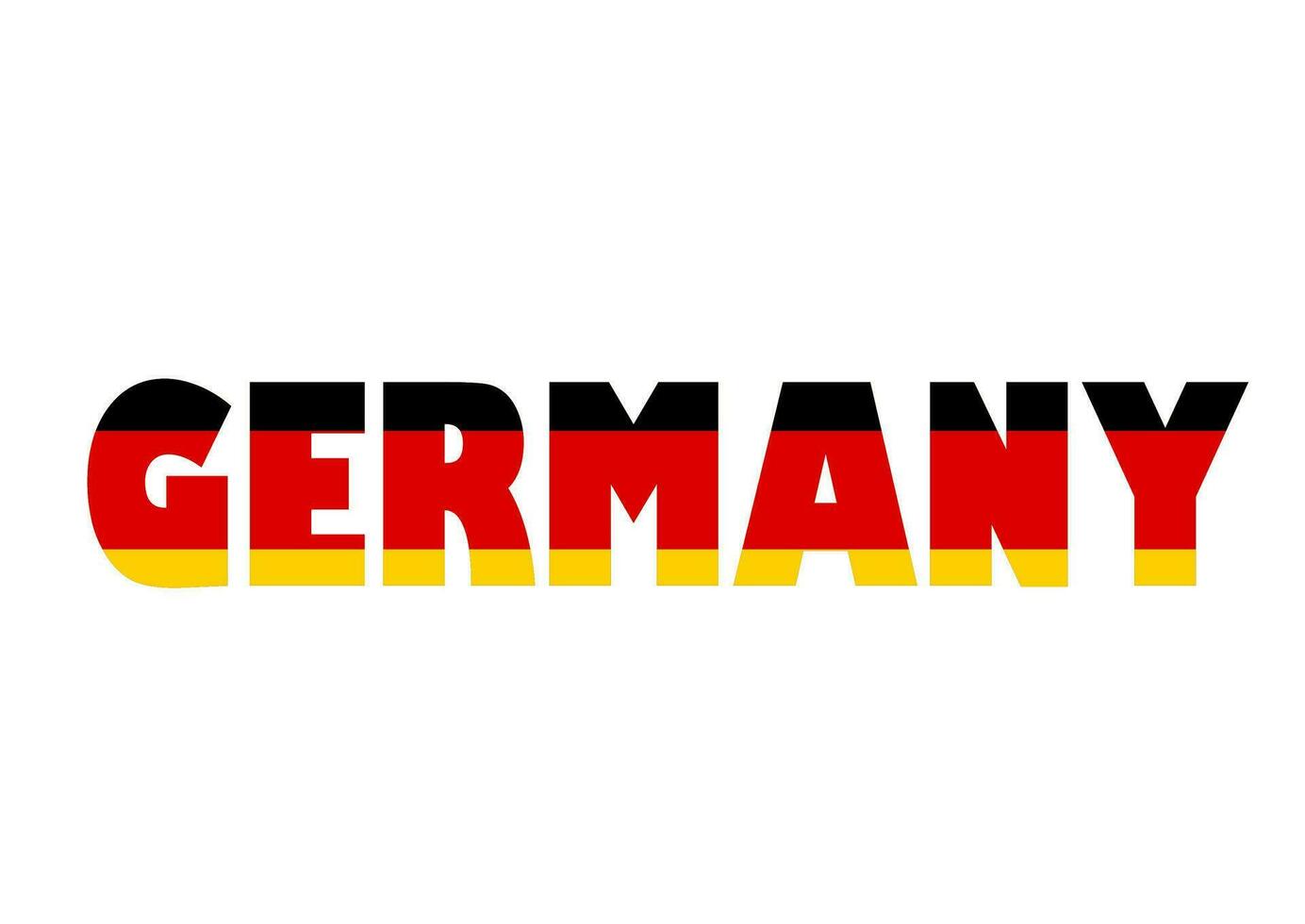 World Flag on letter Germany flat design style vector illustration