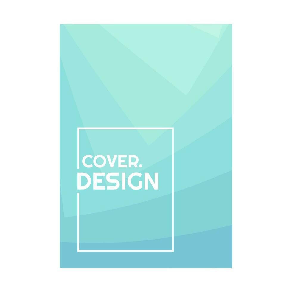 colorful blue water halftone gradient simple portrait cover design vector illustration