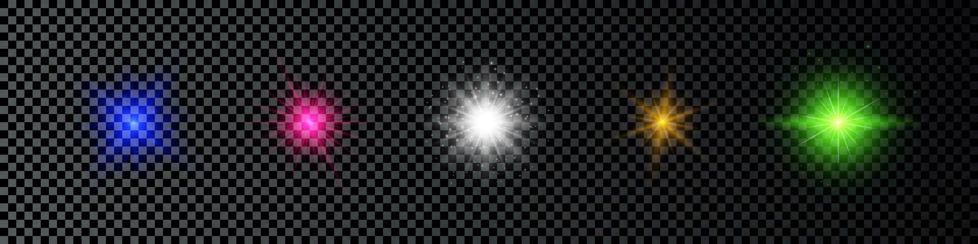 Light effect of lens flare vector