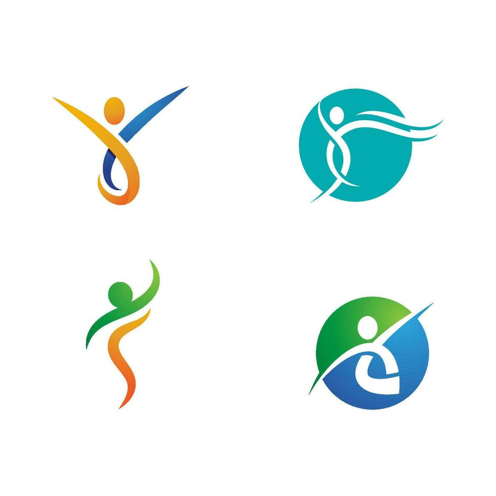 Human character logo sign vector