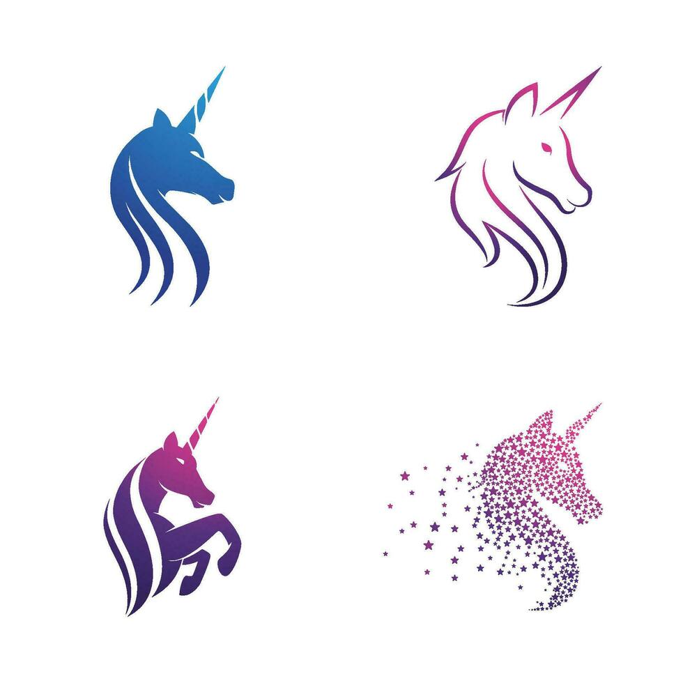 Unicorn Logo icon vector illustration