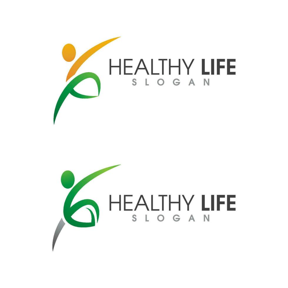 Human character logo sign vector