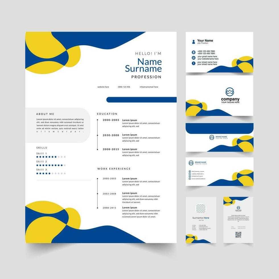 Vector professional business branding stationery set template