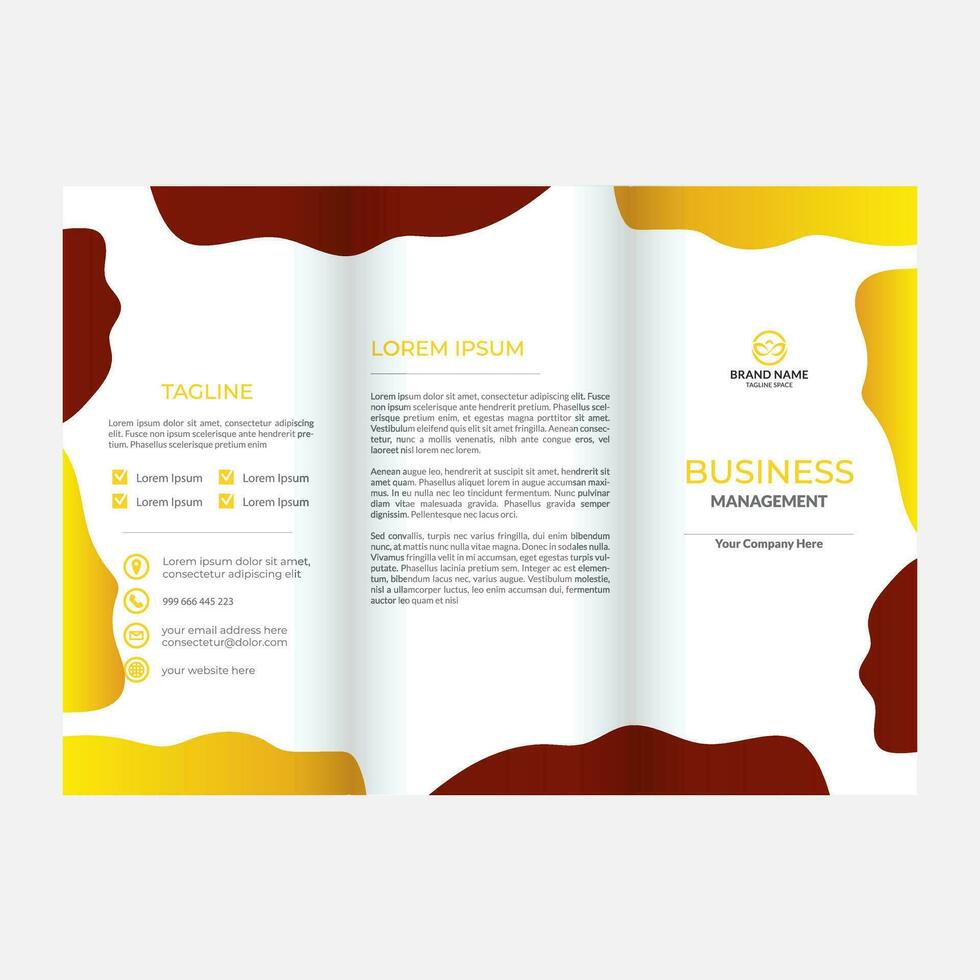 vector minimal corporate trifold brochure template design