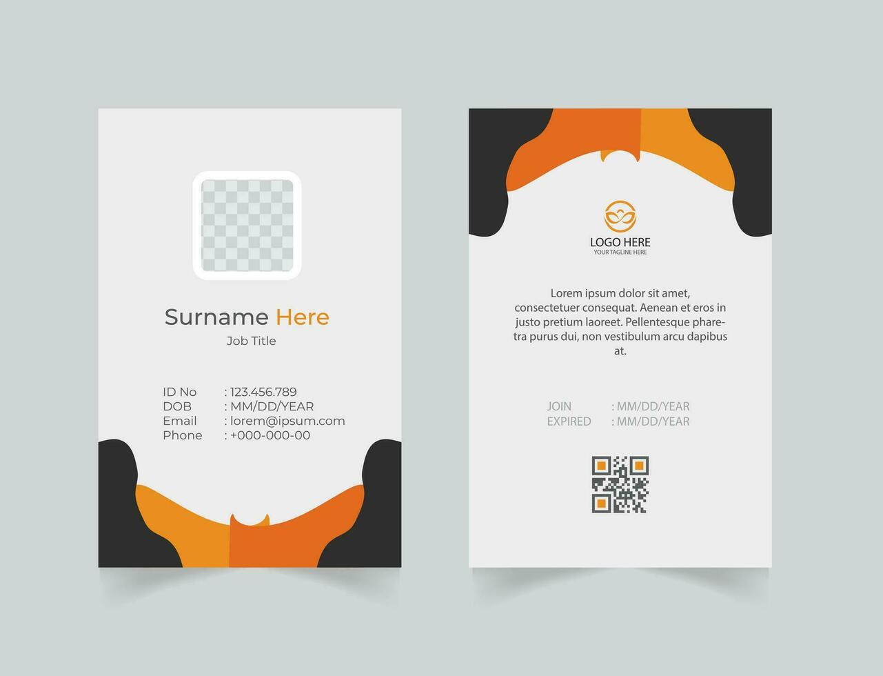 creative vector corporate id card with minimalist elements