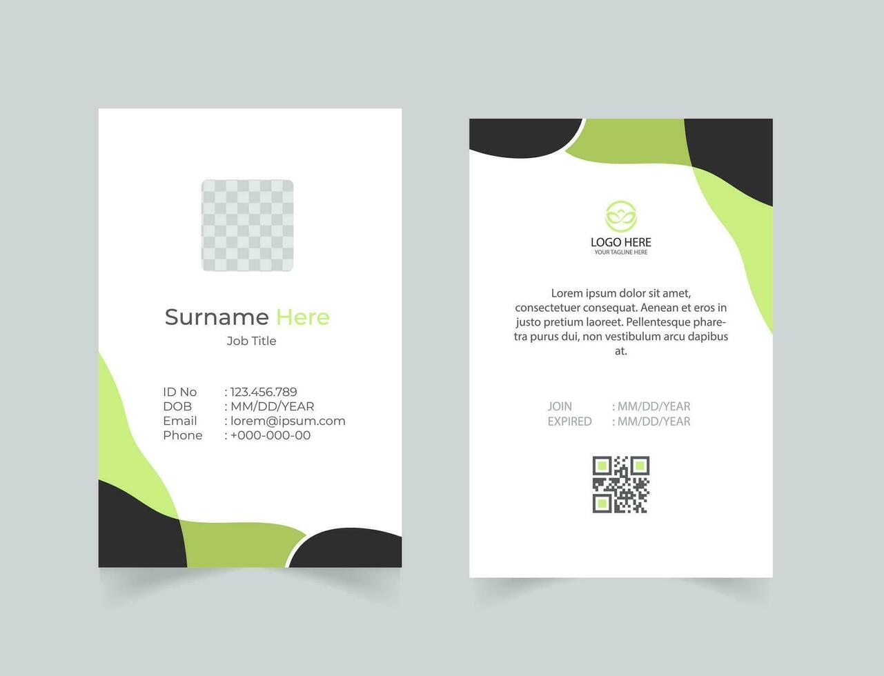 creative vector corporate id card with minimalist elements