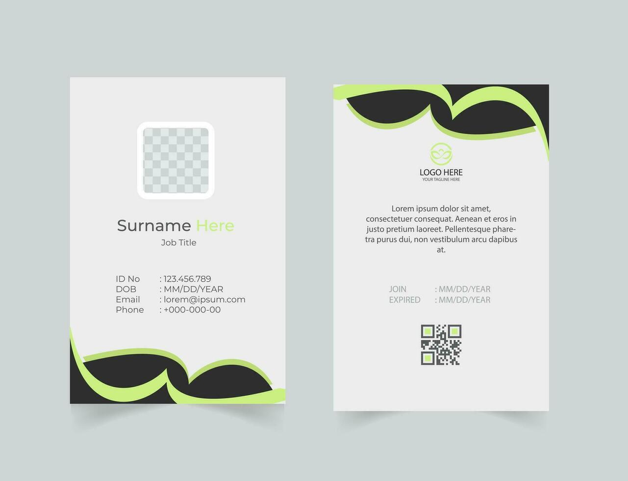 creative vector corporate id card with minimalist elements