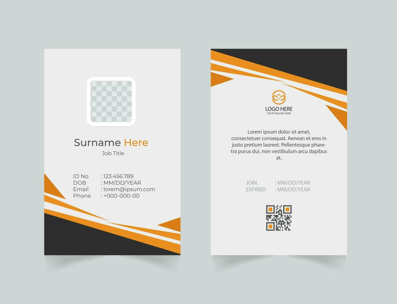 creative vector corporate id card with minimalist elements