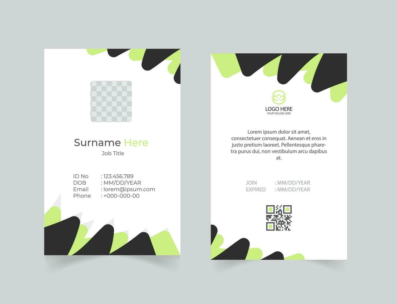 creative vector corporate id card with minimalist elements