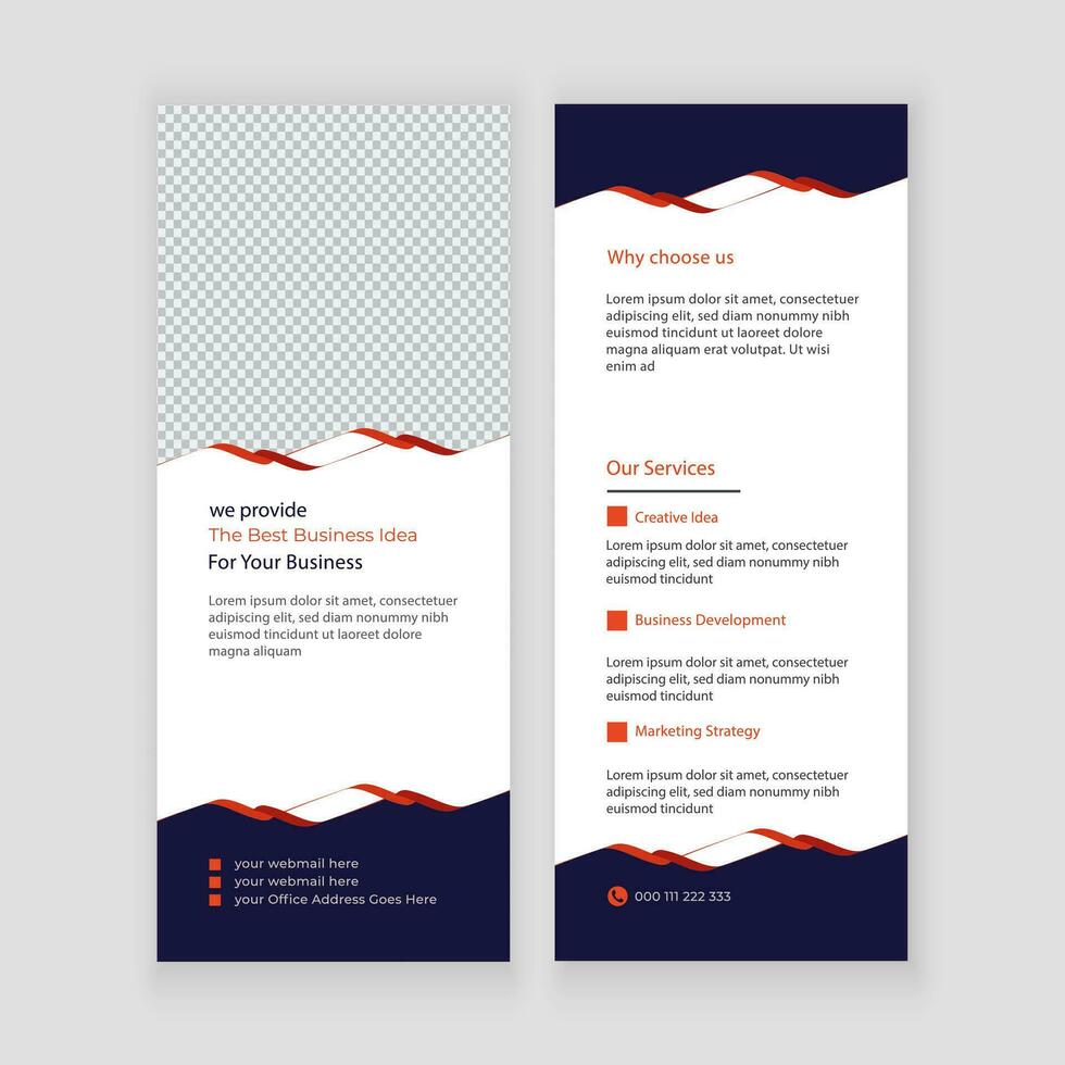 vector modern business rack card or dl flyer design