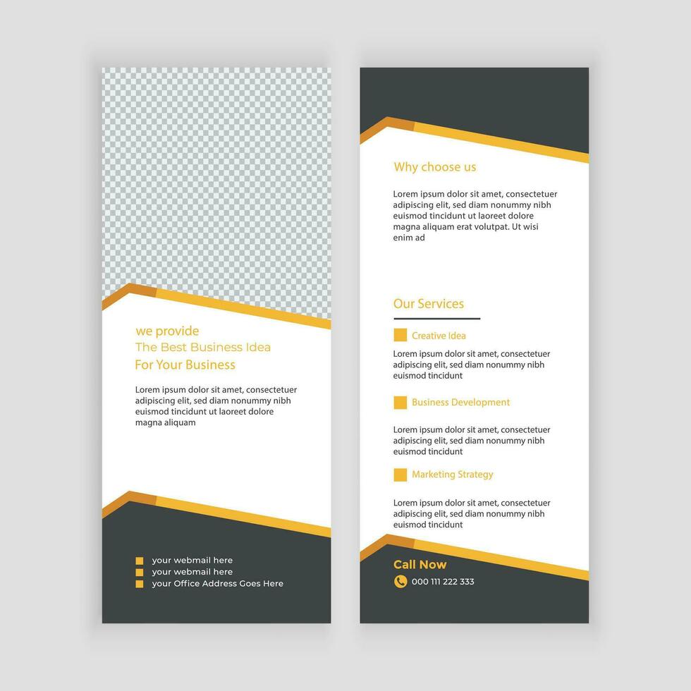 vector modern business rack card or dl flyer design