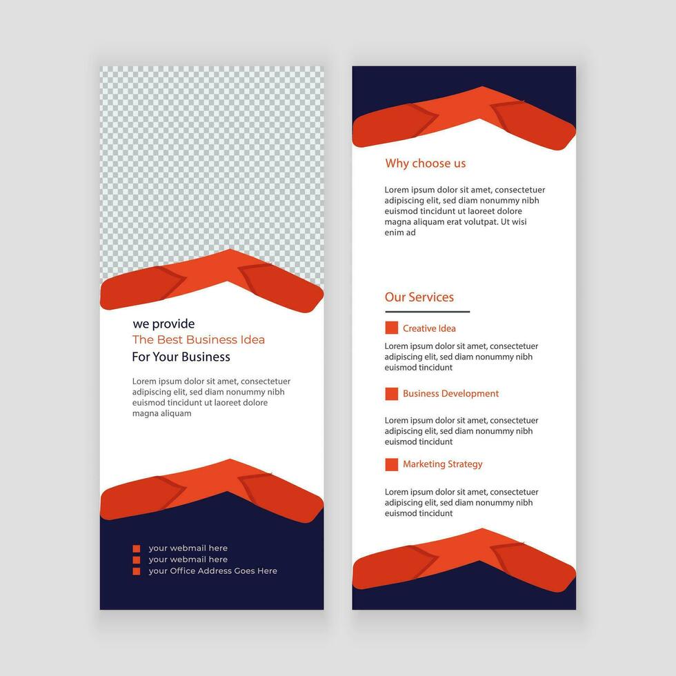 vector modern business rack card or dl flyer design