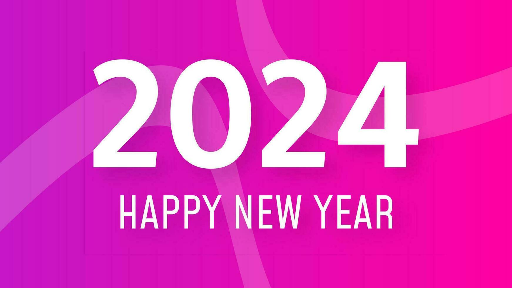 2024 Happy New Year on colorful background vector