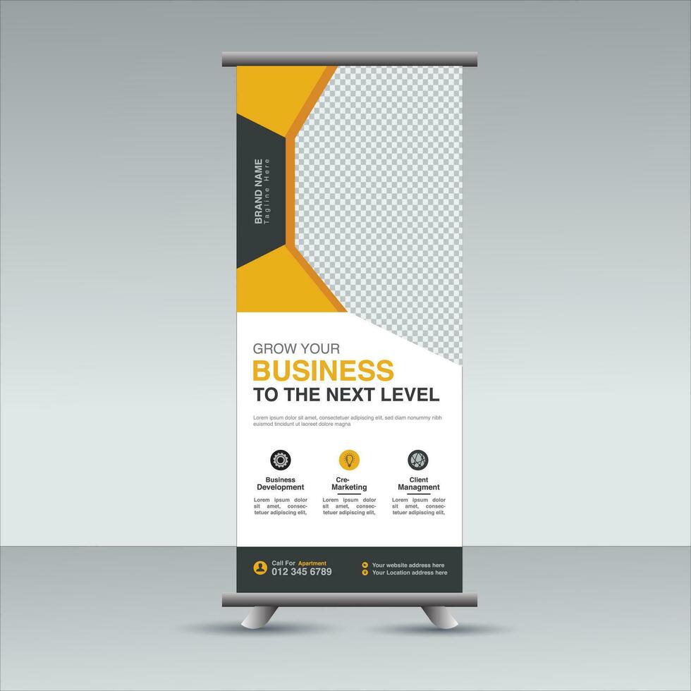 creative vector blue roll up banner design