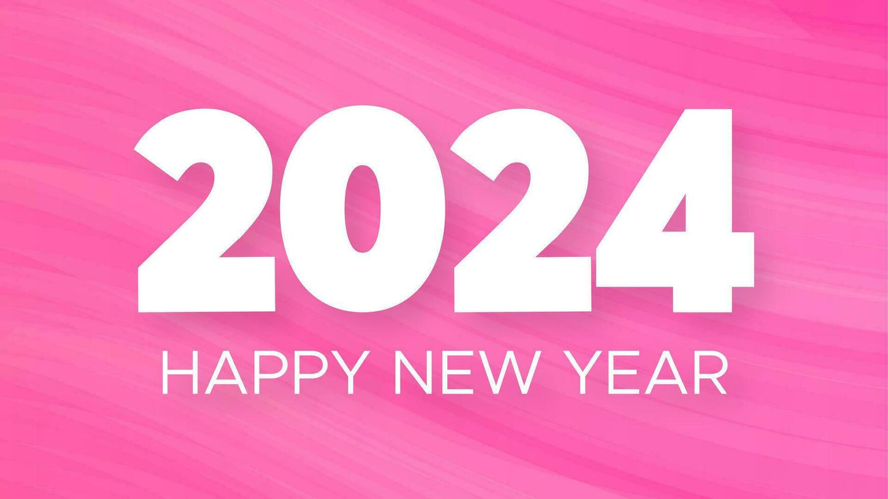 2024 Happy New Year on colorful background vector