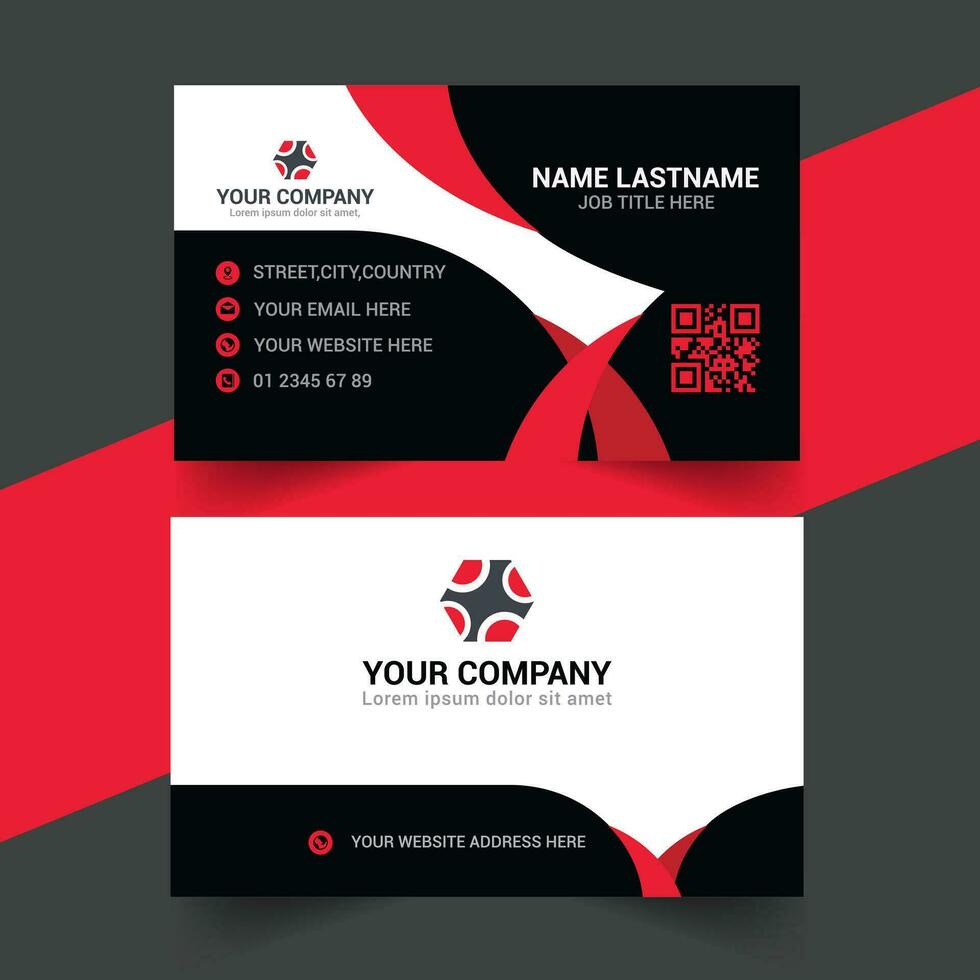 corporate minimal modern business card design vector