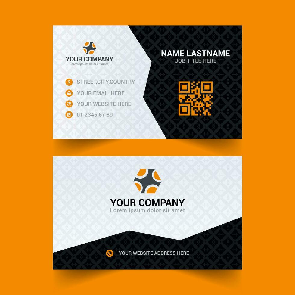 corporate minimal modern business card design vector