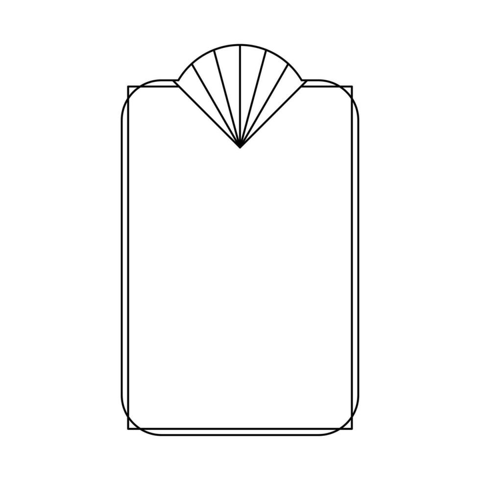 de moda lineal arco marco. moderno minimalista estético línea elemento, geométrico formularios vector brillar para social medios de comunicación o póster diseño, sencillo decorativo boho estilo