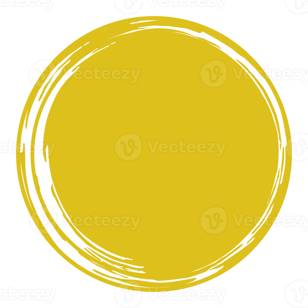 Zen Circle Icon Symbol on the Gold Color. Zen Illustration for Logo, Art Frame, Art Illustration, Website or Graphic Design Element. Format PNG