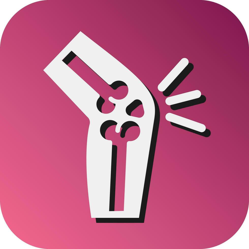 Arthritis Vector Glyph Gradient Background Icon For Personal And Commercial Use.