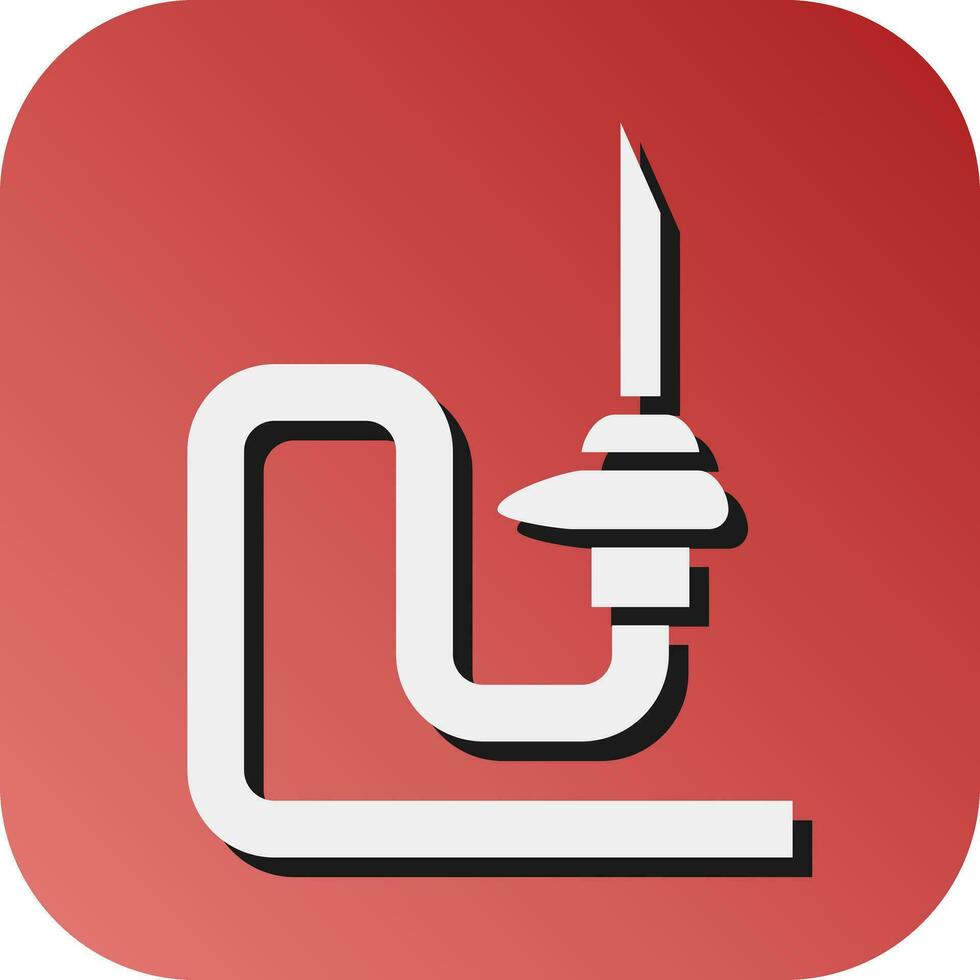 Catheter Vector Glyph Gradient Background Icon For Personal And Commercial Use.