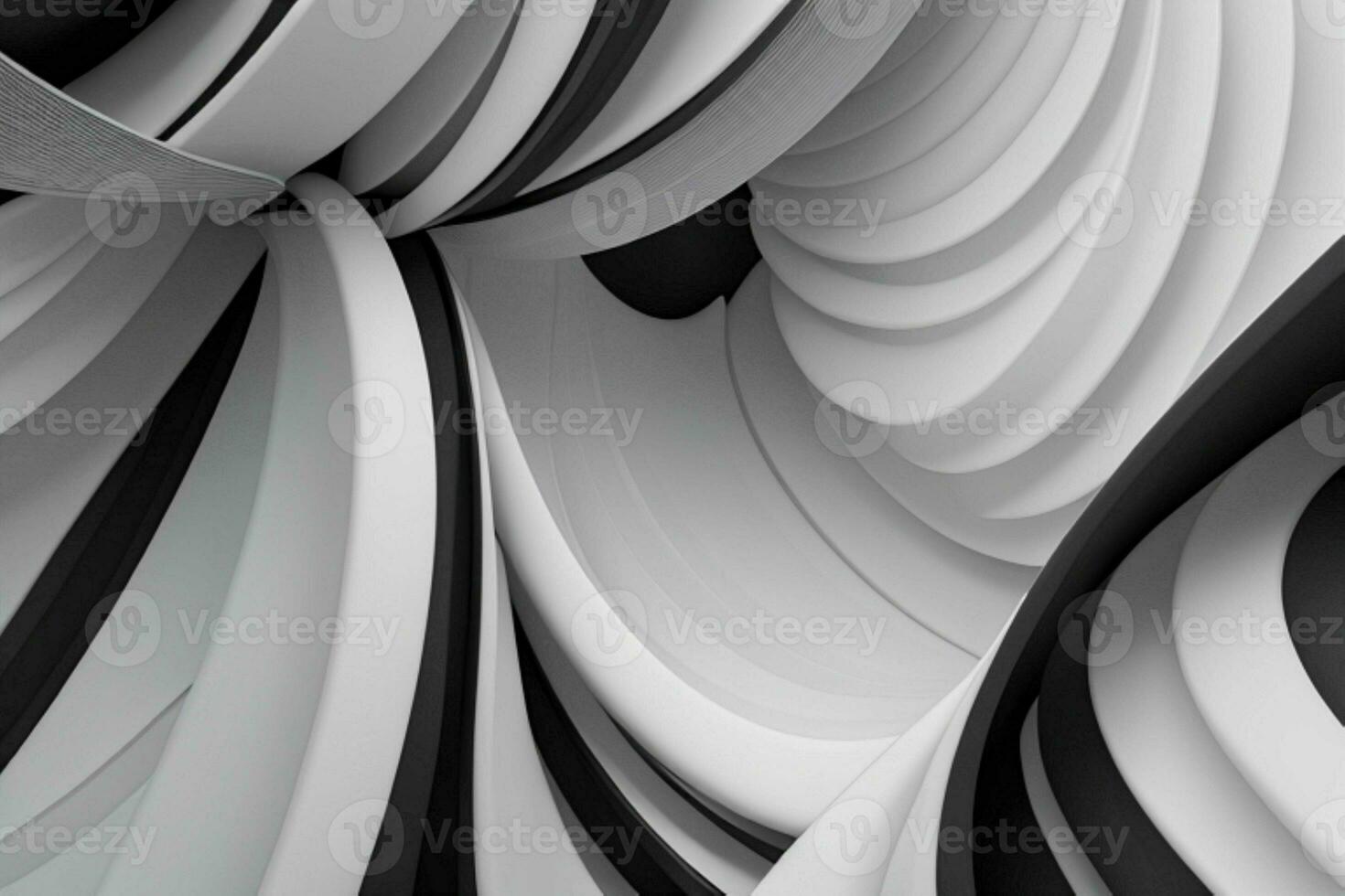 ai generado 3d representación lujo blanco y negro resumen antecedentes. Pro foto