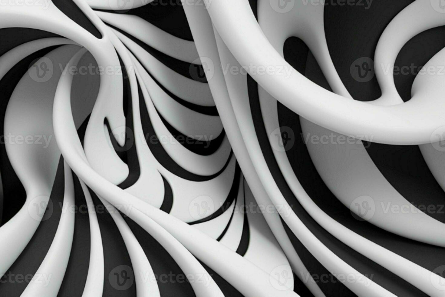 AI generated 3d rendering luxury white and black abstract background. Pro Photo