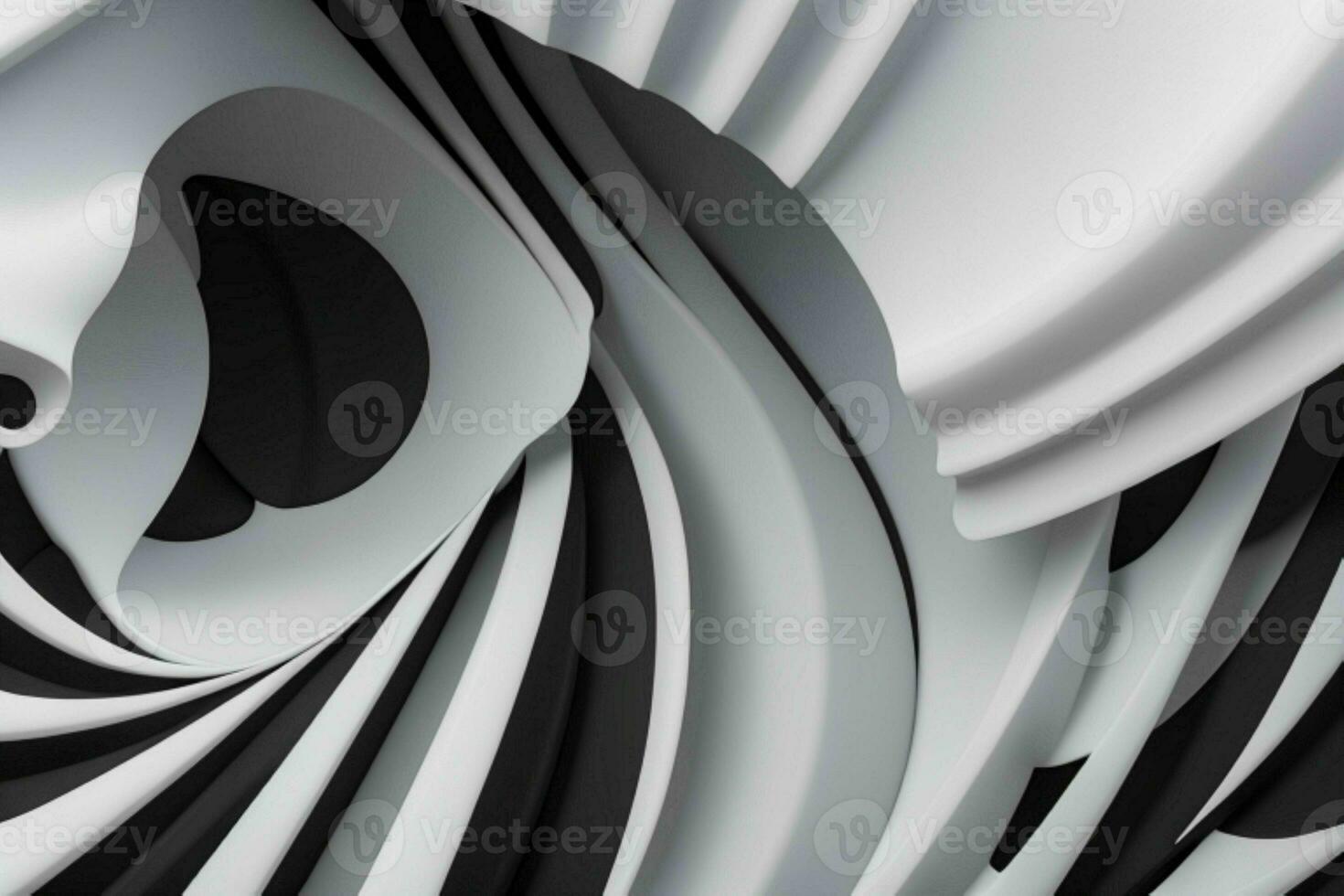 AI generated 3d rendering luxury white and black abstract background. Pro Photo