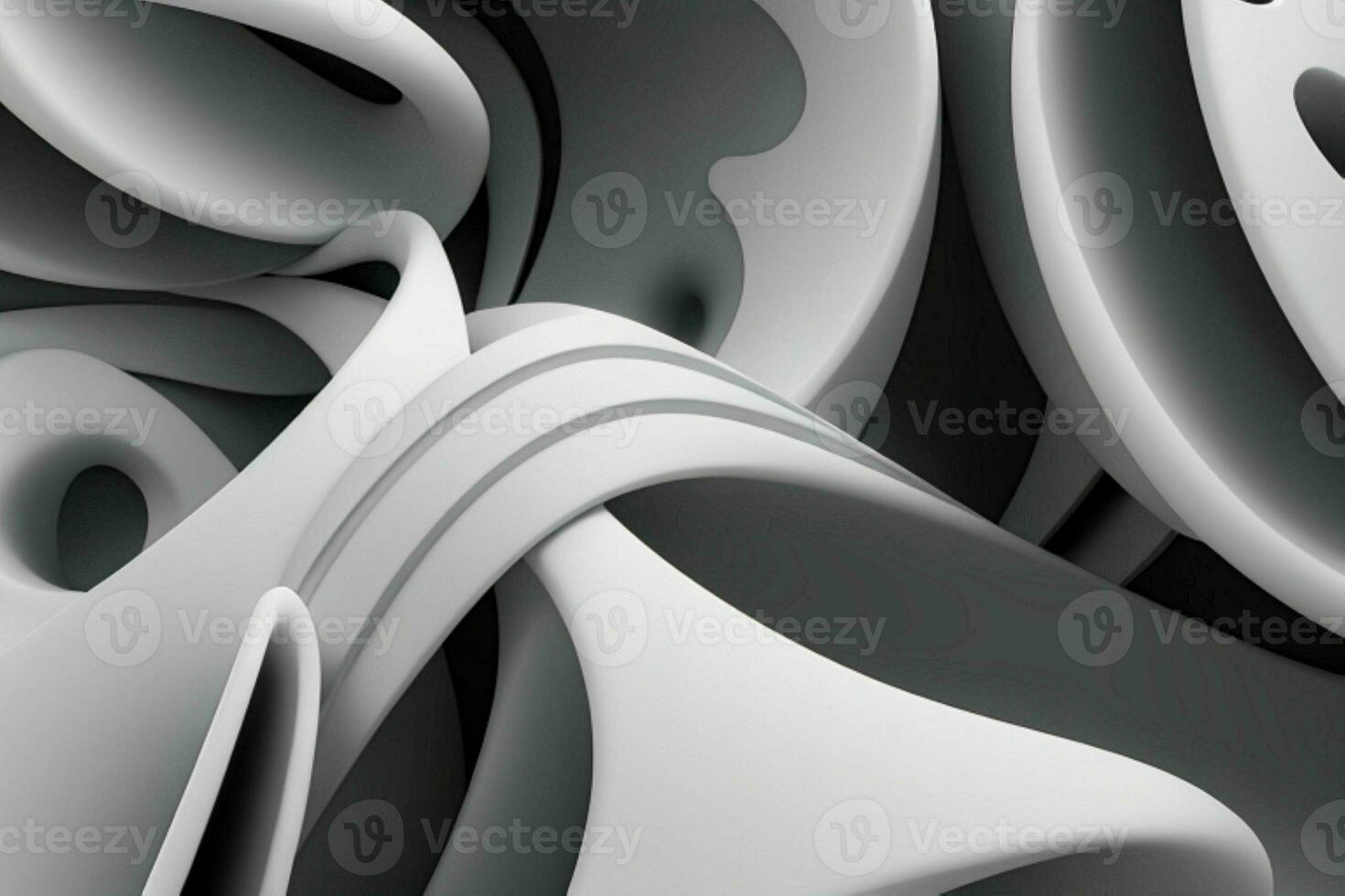 AI generated 3d rendering luxury white and black abstract background. Pro Photo