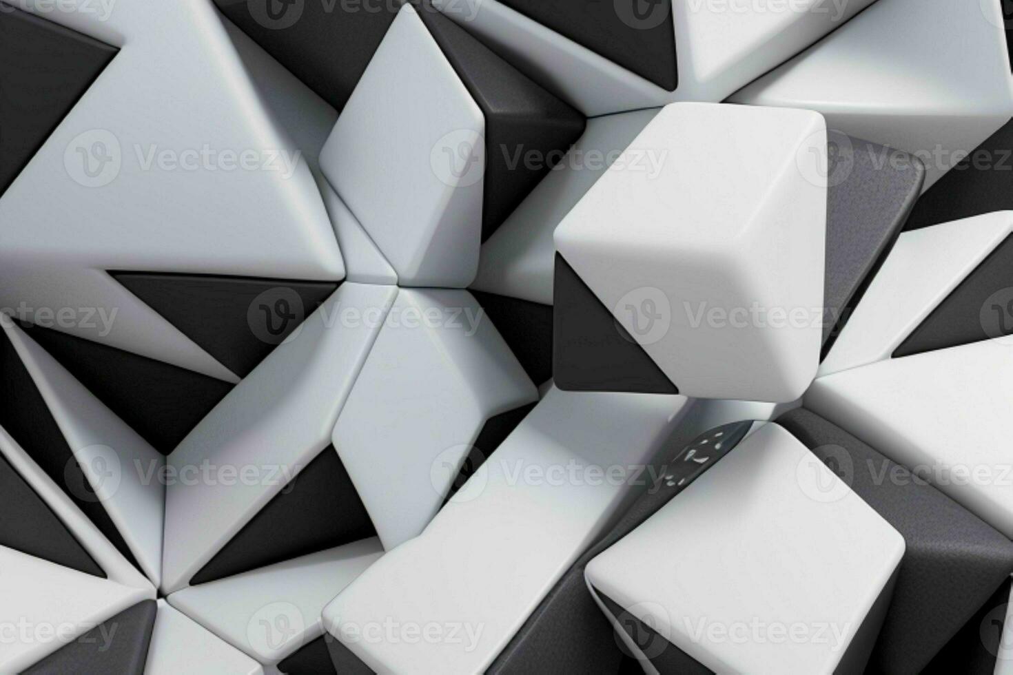 AI generated 3d rendering luxury white and black abstract background. Pro Photo