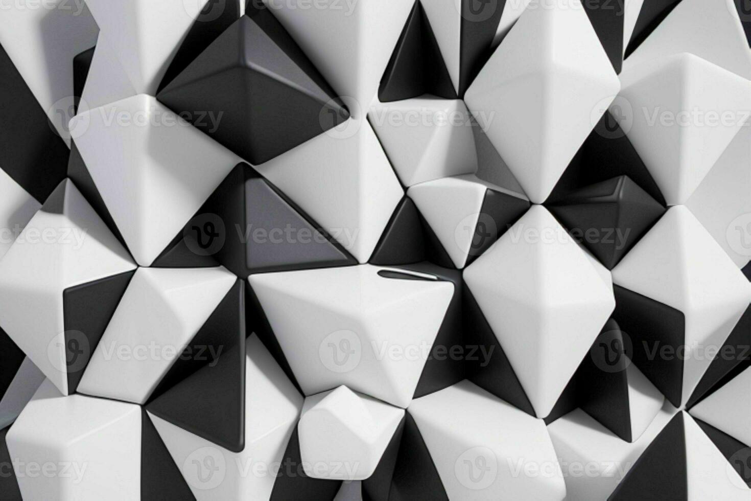 AI generated 3d rendering luxury white and black abstract background. Pro Photo